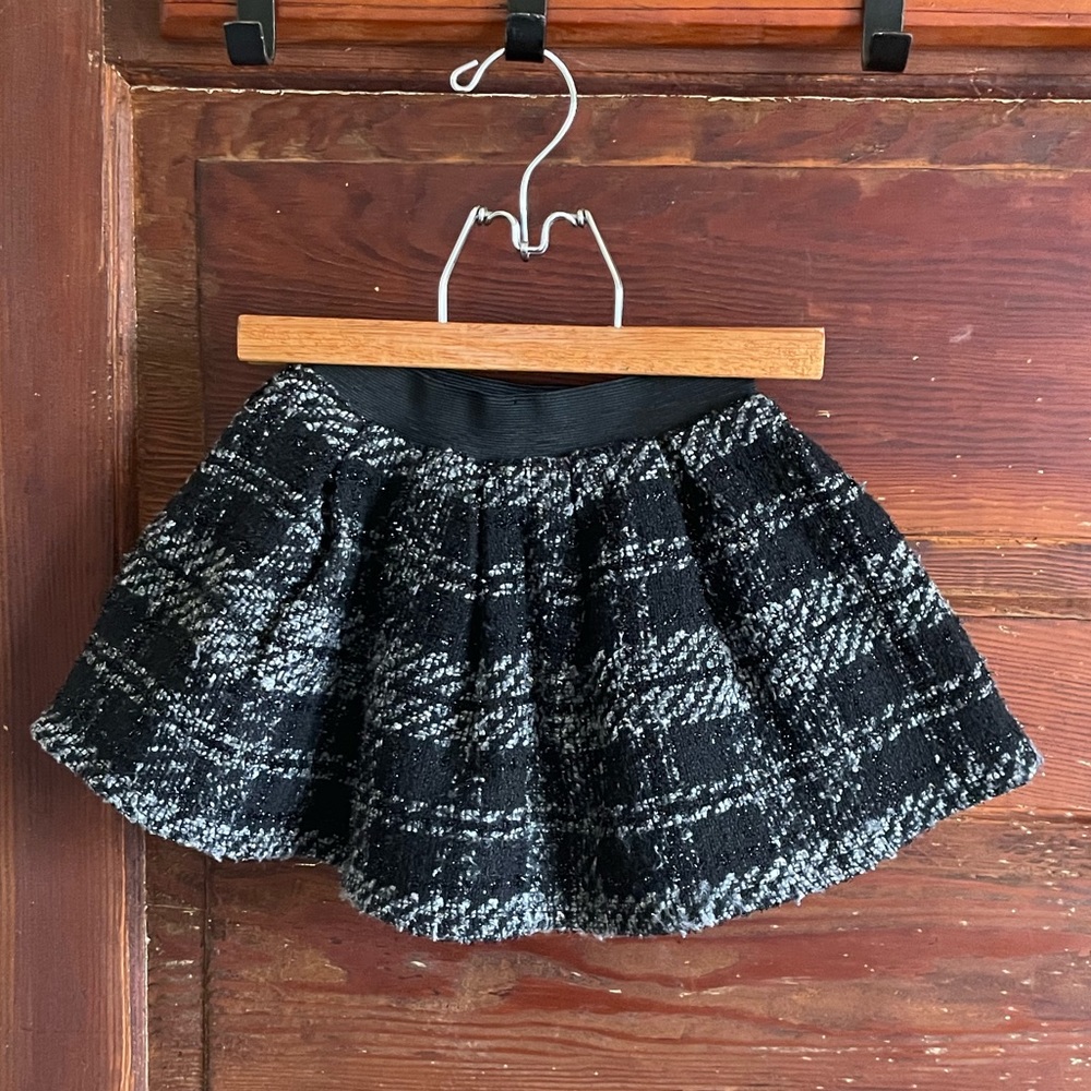 5/$30💥Mega Volume Sparkly & Elegant Plaid Skirt, Grey Black Plaid, Crinoline